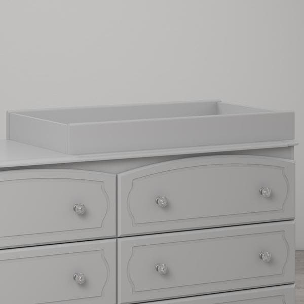 grey changing table topper