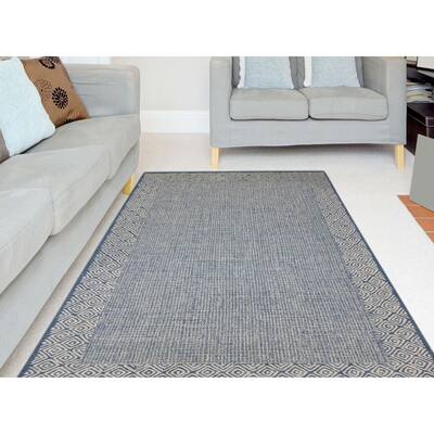 Hand-Tufted Klein Blue Blended New Zealand Wool Rug (5' x 8') - 5' x 8'