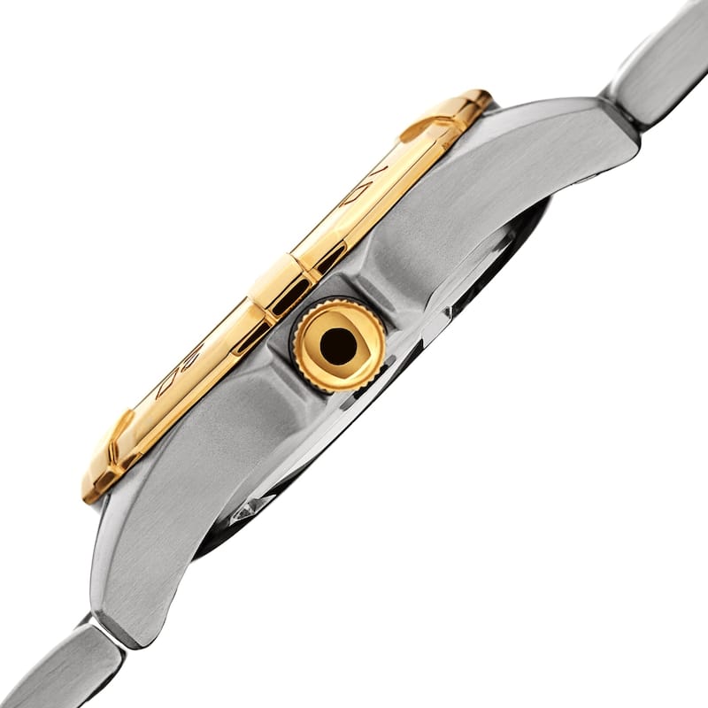 Akribos XXIV Women's Dodecagon Crystal Diver Style Two-Tone Bracelet Watch