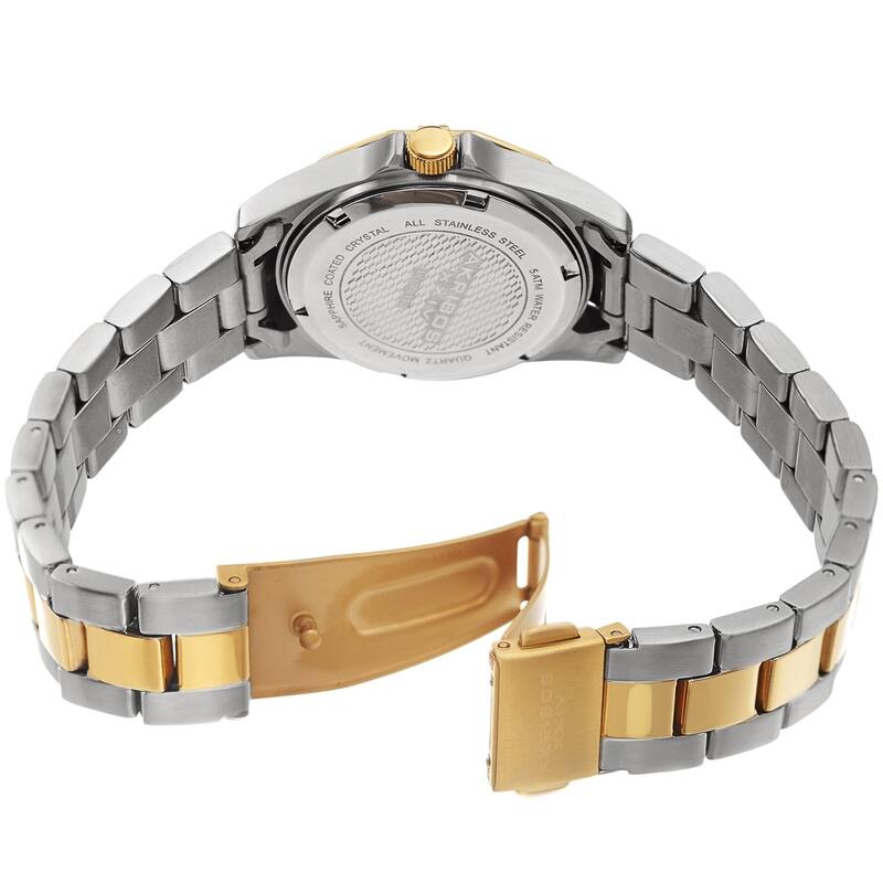 Akribos XXIV Women's Dodecagon Crystal Diver Style Two-Tone Bracelet Watch