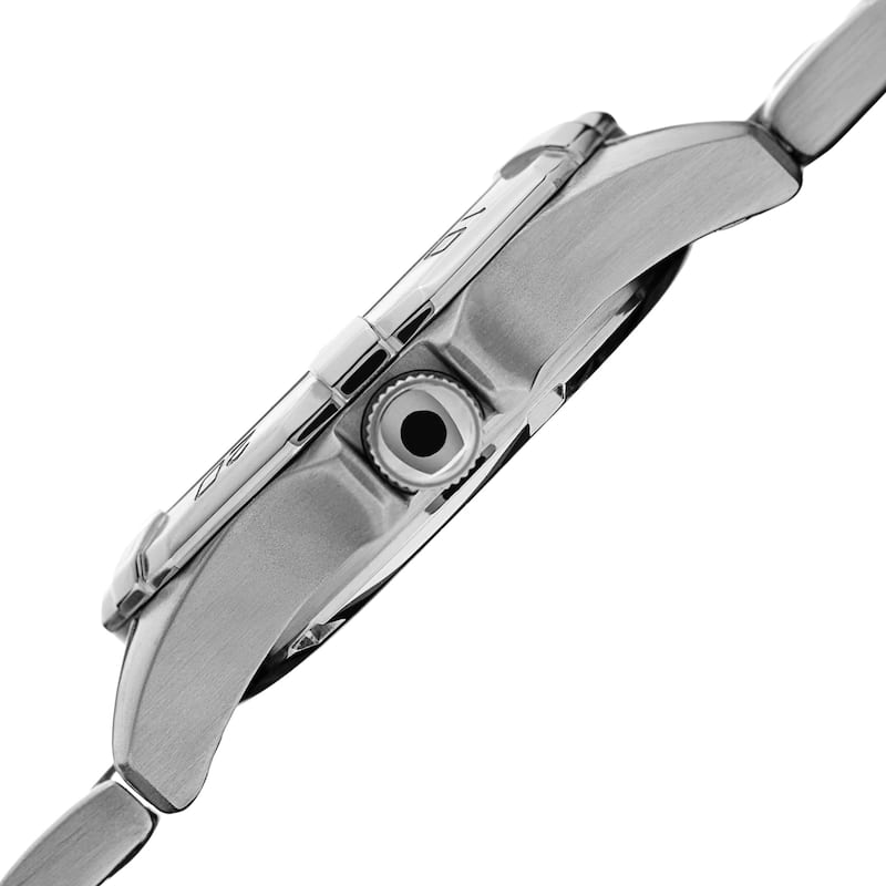 Akribos XXIV Women's Dodecagon Crystal Diver Style Silver-Tone Bracelet Watch