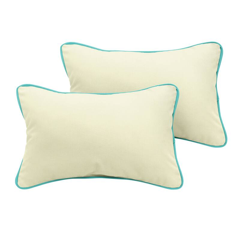 Sunbrella Canvas Natural/ Canvas Aruba Indoor/ Outdoor Pillow Set