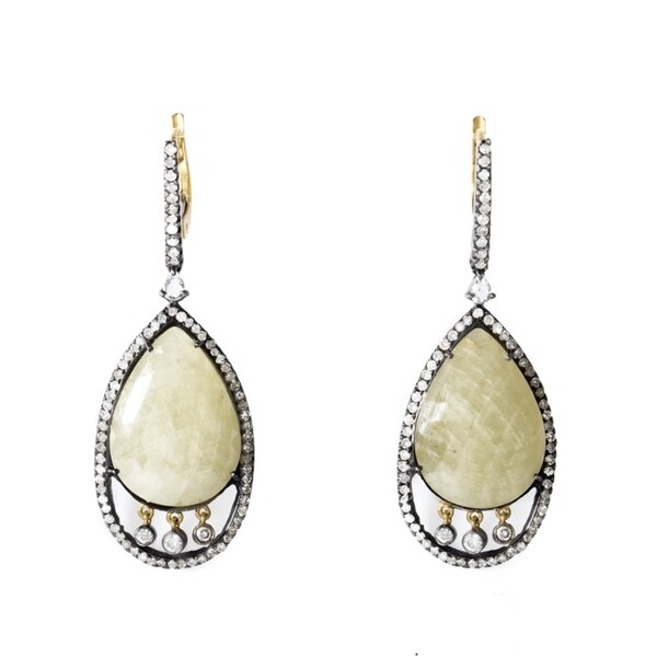 Gold Stainless Steel Yellow Shire Diamond Earrings Er3860 Gold Stainless Steel Yellow Shire Diamond Earrings Er3860