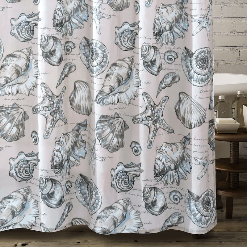 Barefoot Bungalow Cruz Coastal Shower Curtain - Linen