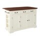 preview thumbnail 3 of 12, Carbon Loft Zuse Large Kitchen Island with White Finish and Vintage Oak Top