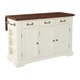 preview thumbnail 6 of 12, Carbon Loft Zuse Large Kitchen Island with White Finish and Vintage Oak Top