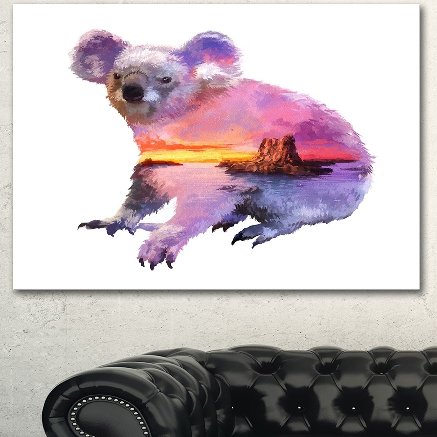 Modern contemporary wall decor Abstract painting Koala Animal Art print
