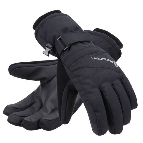 Women's Zippered Pocket Touchscreen Ski Snowboard Gloves