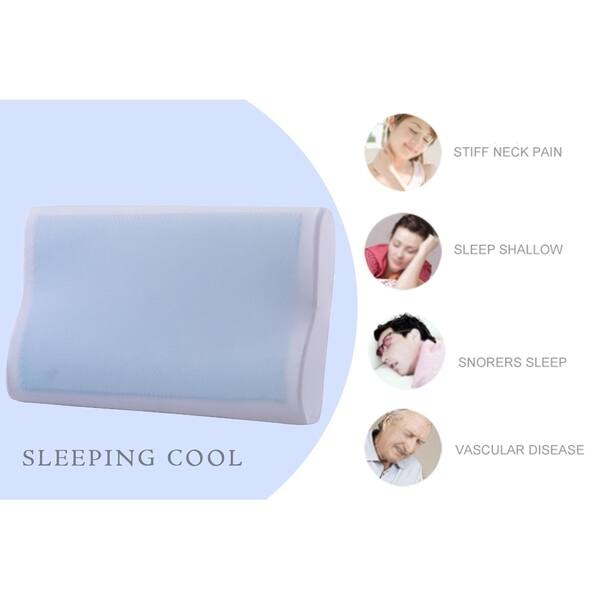 Shop Cr Sleep Gel Memory Foam Contour Pillow For Sleeping Cool And Neck Support Standard Size 1 Pack Overstock 19575124