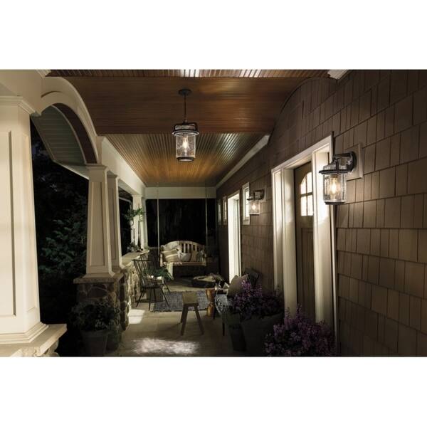 Kichler Lighting Andover Collection 1 Light Weathered Zinc Outdoor Pendant 19576043 Kichler Lighting Andover Collection
