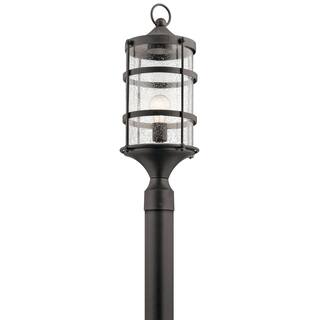 Kichler Lighting Mill Lane Collection 1-light Anvil Iron Outdoor Post Mount