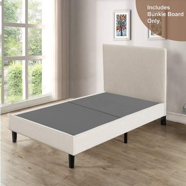 Grey Twin Continental Mattress 1.5 Fully Assembled Foundation Bunkie Board