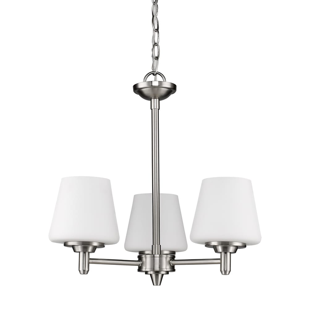 Paige 3-light Satin Nickel Chandelier (3-Light, 18.75 inch, Satin Nickel) - Chandeliers For Bedrooms by Overstock.com