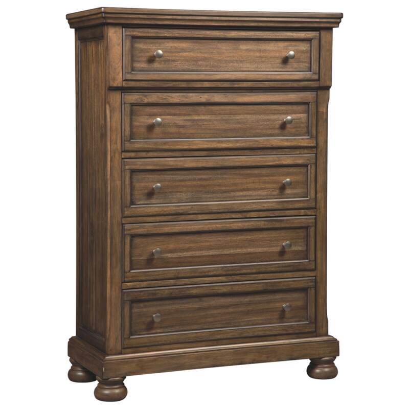 Flynnter Medium Brown 5-drawer Chest