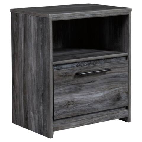 Baystorm Smokey Grey One Drawer Nightstand By Best On Aqua