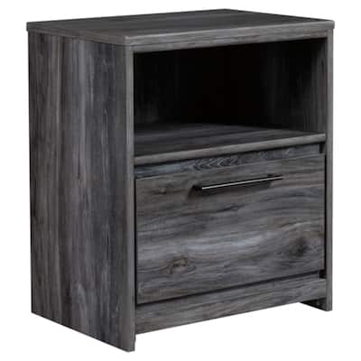 Baystorm Smokey Grey One Drawer Nightstand
