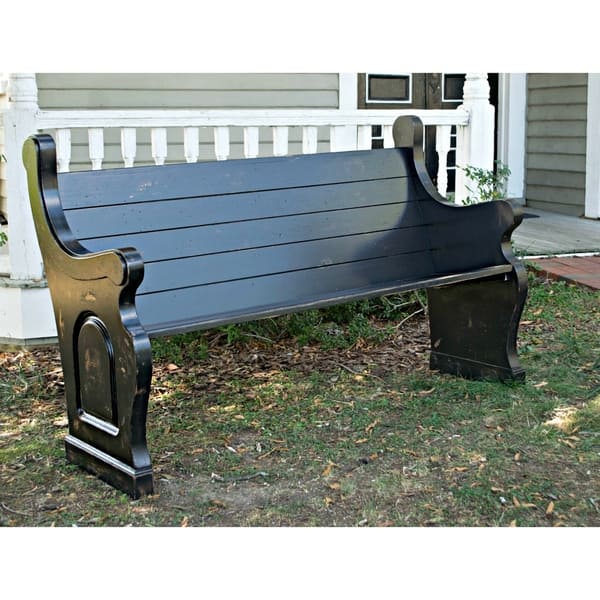 Slatted Back Indoor Outdoor Solid Wood Pew Bench With Indoor Outdoor Solid Wood Pew Bench
