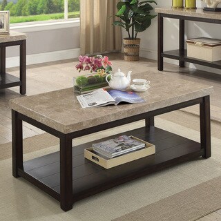 Furniture of America Della Traditional Dark Walnut 48-inch Coffee Table