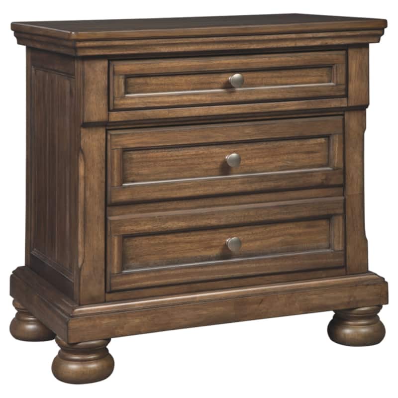 Flynnter Medium Brown 2-drawer Nightstand