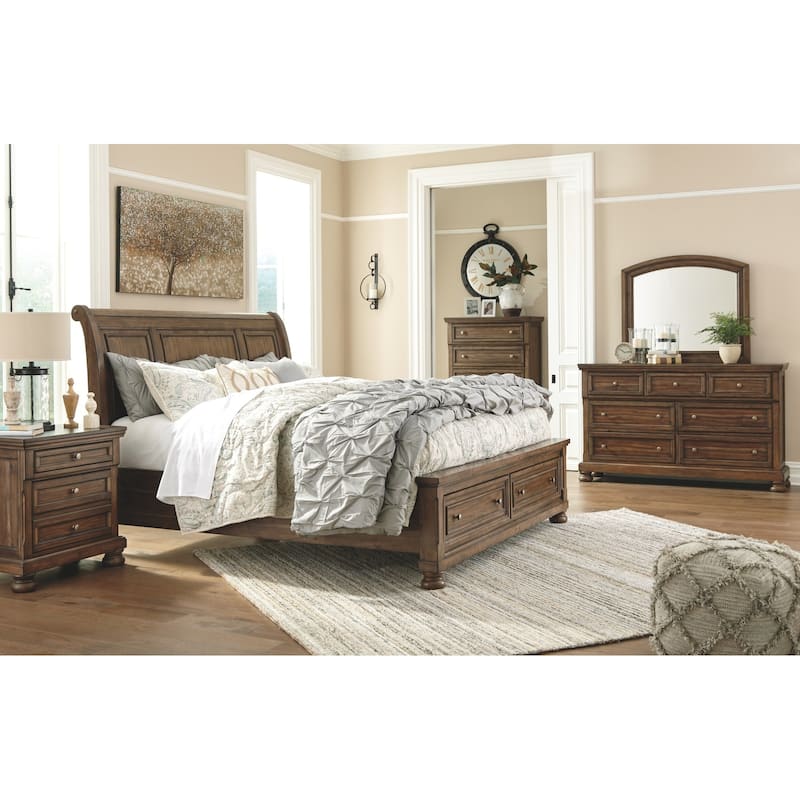 Flynnter Medium Brown 2-drawer Nightstand