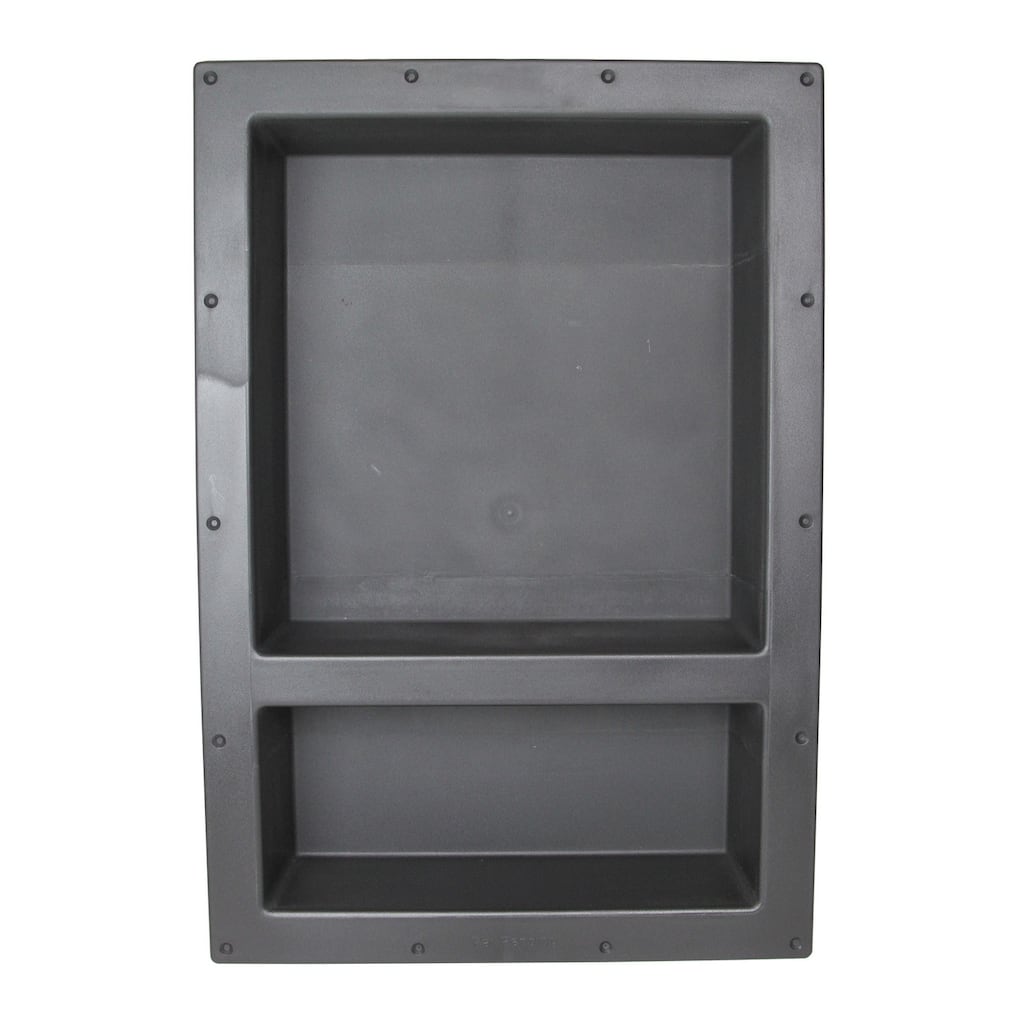 LARGE DOUBLE SHOWER CUBE Ready For Tile Waterproof Leakproof 25" x 17" Bathroom Recessed Dual Shelf Niche Organizer Storage