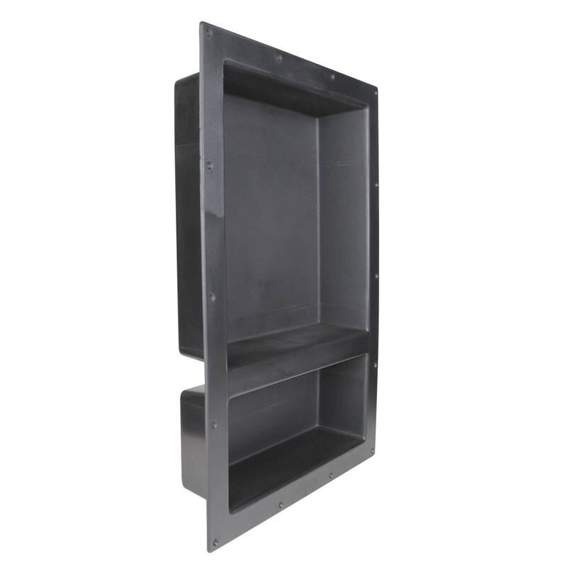 LARGE DOUBLE SHOWER CUBE Ready For Tile Waterproof Leakproof 25" x 17" Bathroom Recessed Dual Shelf Niche Organizer Storage