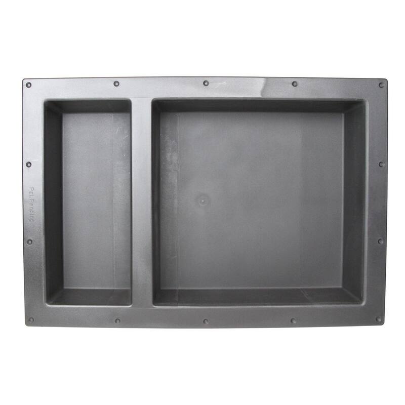 LARGE DOUBLE SHOWER CUBE Ready For Tile Waterproof Leakproof 25" x 17" Bathroom Recessed Dual Shelf Niche Organizer Storage