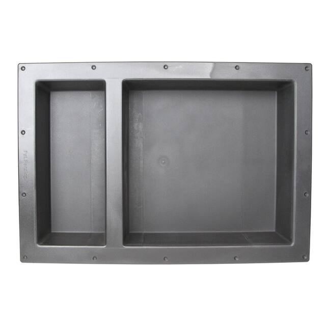 LARGE DOUBLE SHOWER CUBE Ready For Tile Waterproof Leakproof 25" x 17" Bathroom Recessed Dual Shelf Niche Organizer Storage