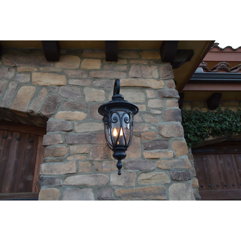 AA Warehousing Hailee 3- Light Exterior light in Matte Black Finish