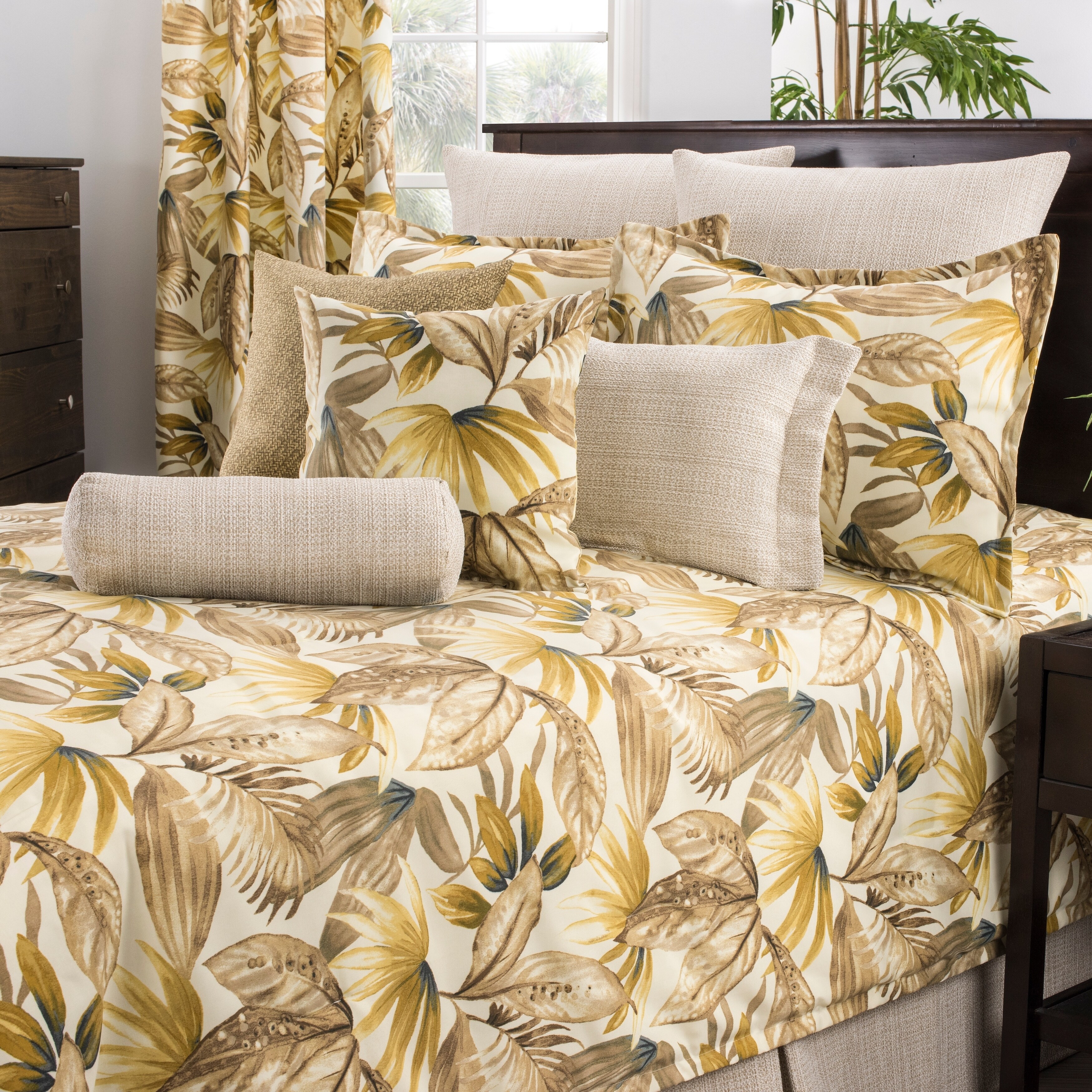 Shop Tahiti Brown Tropical Comforter Set On Sale Free Shipping