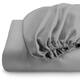 Bare Home Deep Pocket Fitted Sheet & Pillowcase Set, Hypoallergenic - Split King - Light Grey