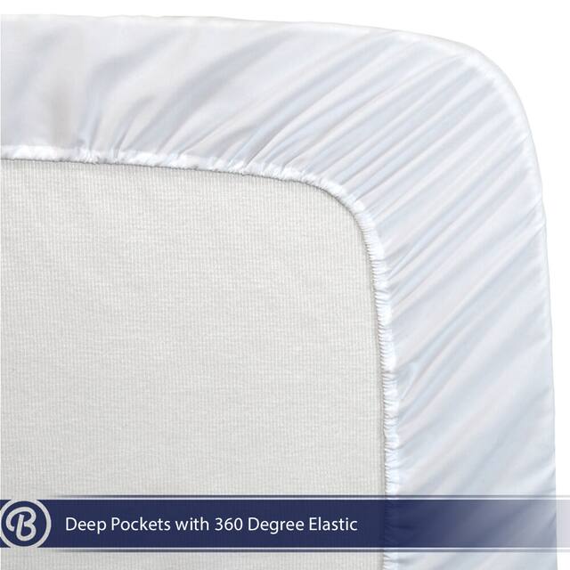 Bare Home Deep Pocket Fitted Sheet & Pillowcase Set, Hypoallergenic