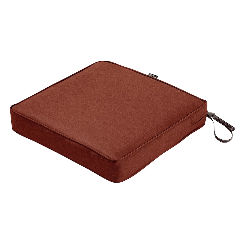 Classic Accessories Montlake Water-Resistant 21 x 21 x 3 Inch Patio Seat Cushion, Antique Beige