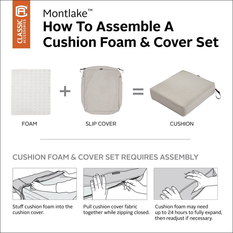 Montlake FadeSafe Contoured Patio Dining Seat Cushion-20"Lx20"Wx2"H