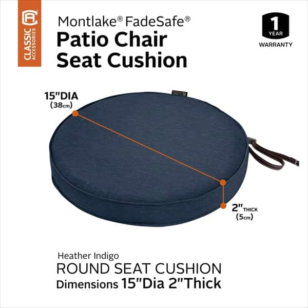 Shop Montlake Fadesafe Round Patio Dining Seat Cushion 15 L X 15