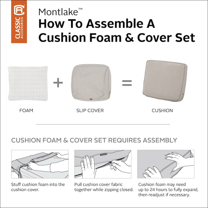 Montlake FadeSafe Patio Lounge Back Cushion - 25"L x 4"W x 22"H