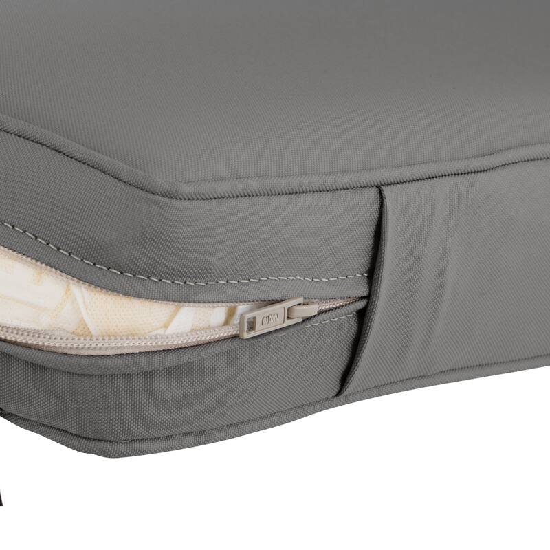 Classic Accessories Montlake Water-Resistant 21 x 19 x 3 Inch Patio Seat Cushion, Antique Beige
