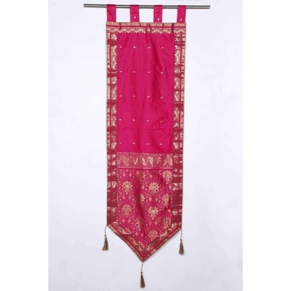 Handmade Pink Tapestry with Tassels (India)