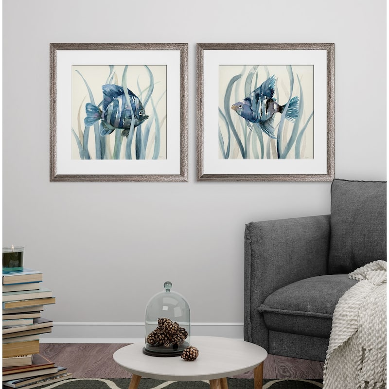 Fish in Seagrass I -2 Piece Set