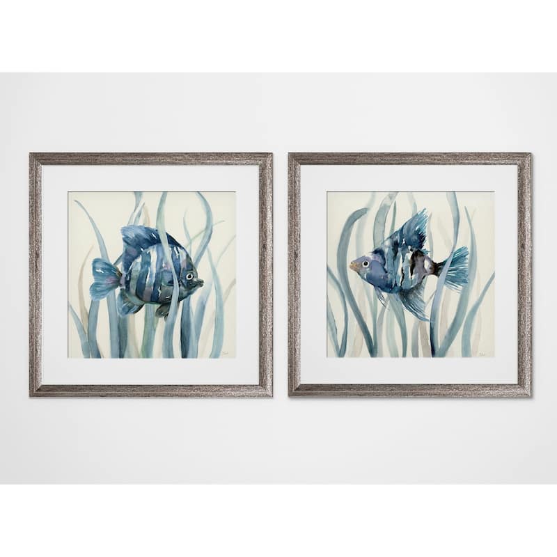 Fish in Seagrass I -2 Piece Set