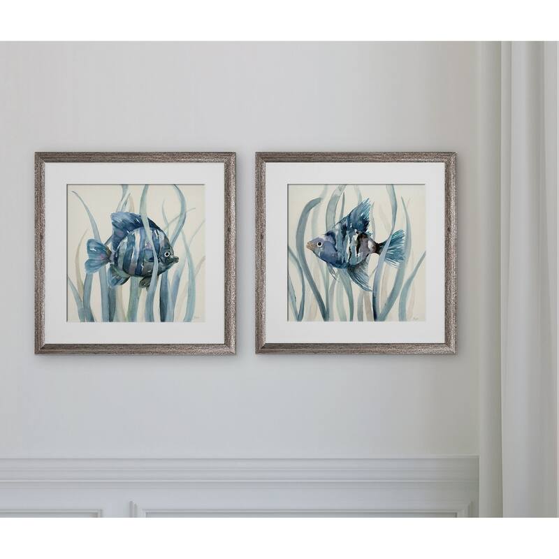 Fish in Seagrass I -2 Piece Set