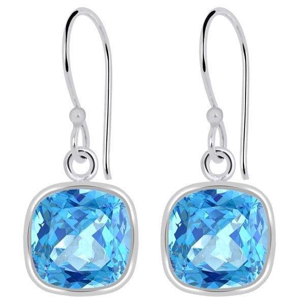 Orchid Jewelry 3 40 Carat Blue Topaz Cushion Cut Birthstone Earrings Orchid Jewelry 3 40 Carat Blue Topaz Cushion Cut Birthstone Earrings