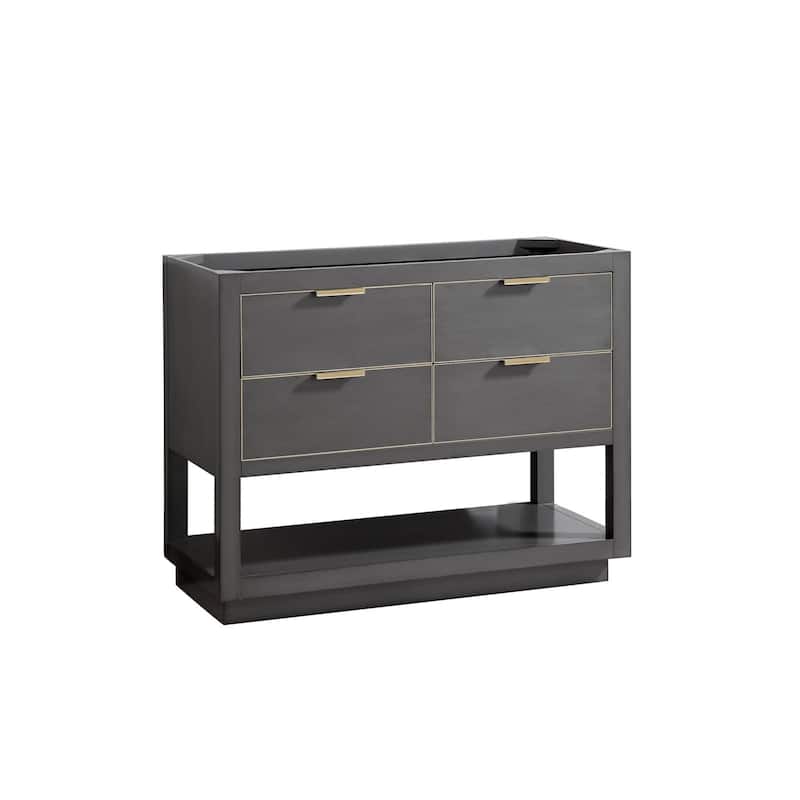 Avanity Allie 42 in. Vanity Only in Twilight Gray with Matte Gold or Brushed Silver Trim