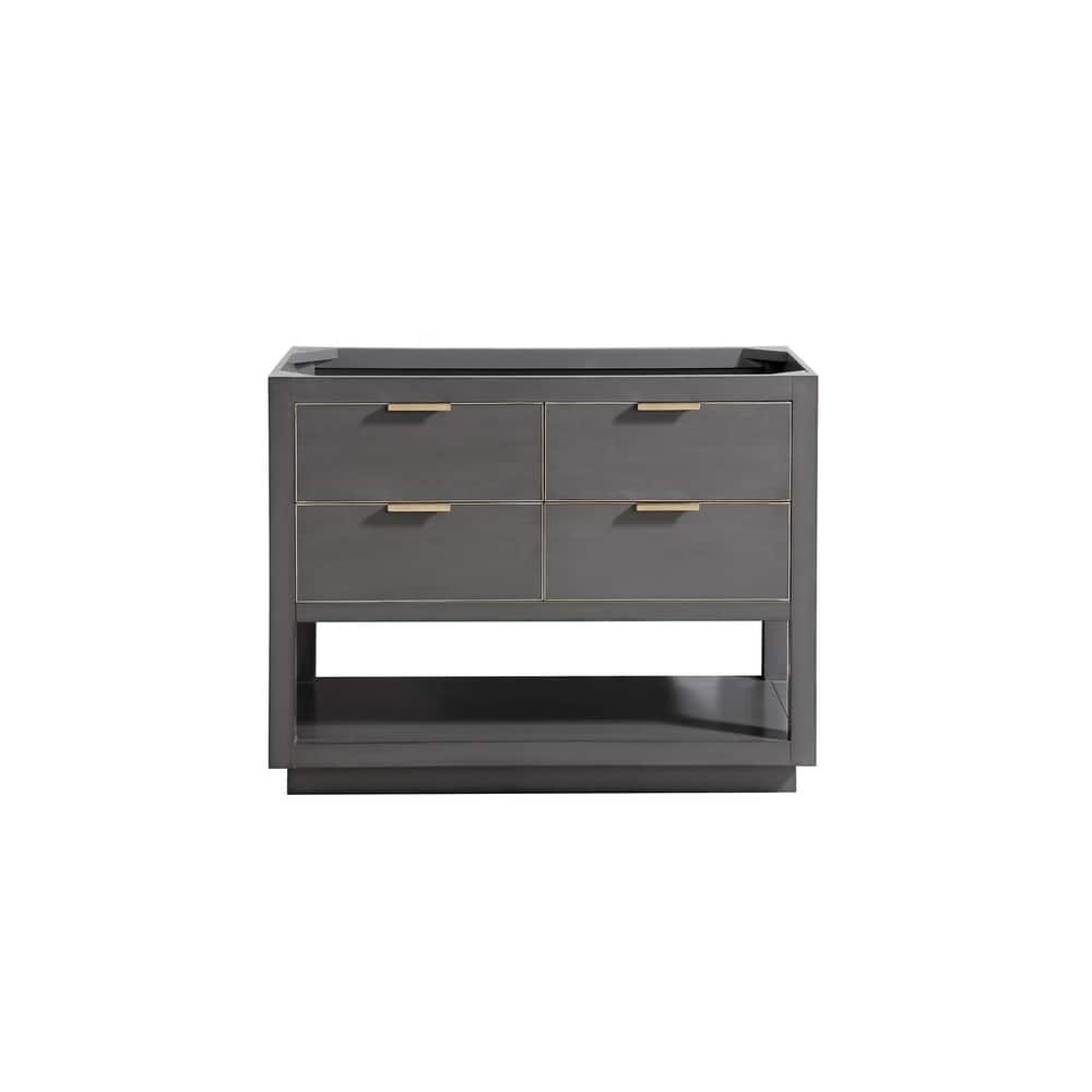 Avanity Allie 42 in. Vanity Only in Twilight Gray with Matte Gold or Brushed Silver Trim