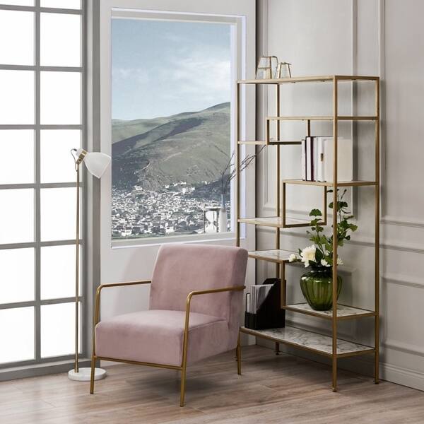 Shop Versanora Marmo Display Etagere Bookshelf Faux Marble