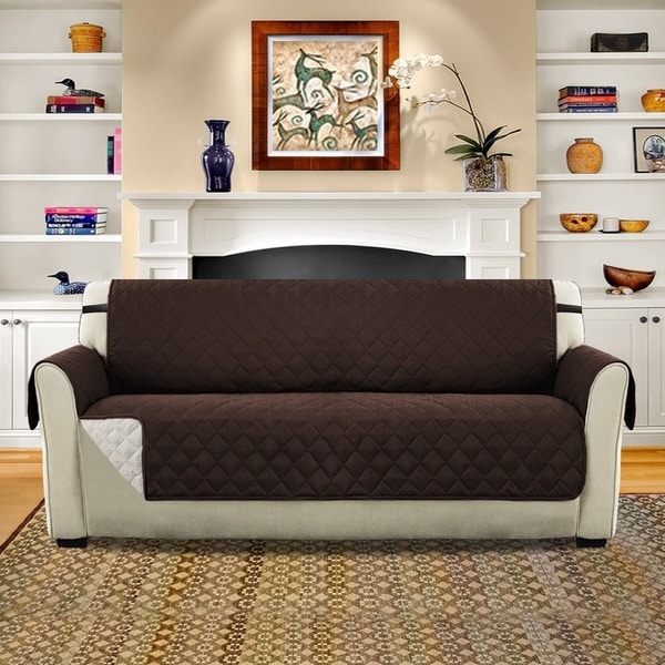 H.Versailtex Microsuede Crafted Sofa Cover - On Sale - Bed Bath