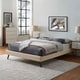 preview thumbnail 3 of 18, Loryn Upholstered Queen Platform Bed Frame with Wood Slat Support