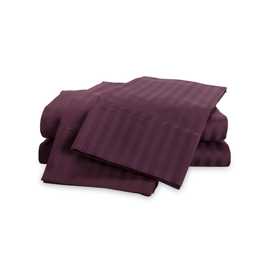 Kotter Home 400 Thread Count Long Staple Striped Cotton Bed Sheet Set