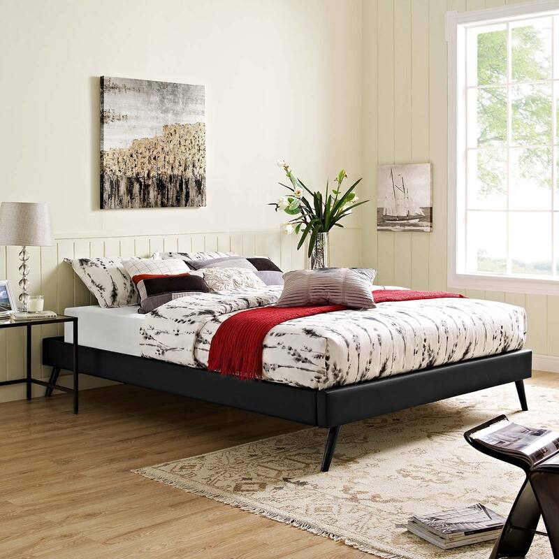Loryn Full Bed Frame with Round Splayed Legs