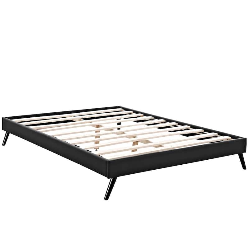 Loryn Full Bed Frame with Round Splayed Legs - Black
